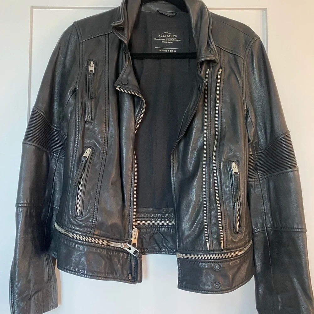 All Saints Moto Leather Jacket - Picture 7 of 8